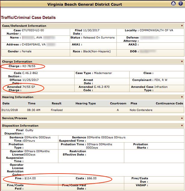 Virginia Beach Traffic Ticket Costs Virginia Beach Traffic Ticket Costs